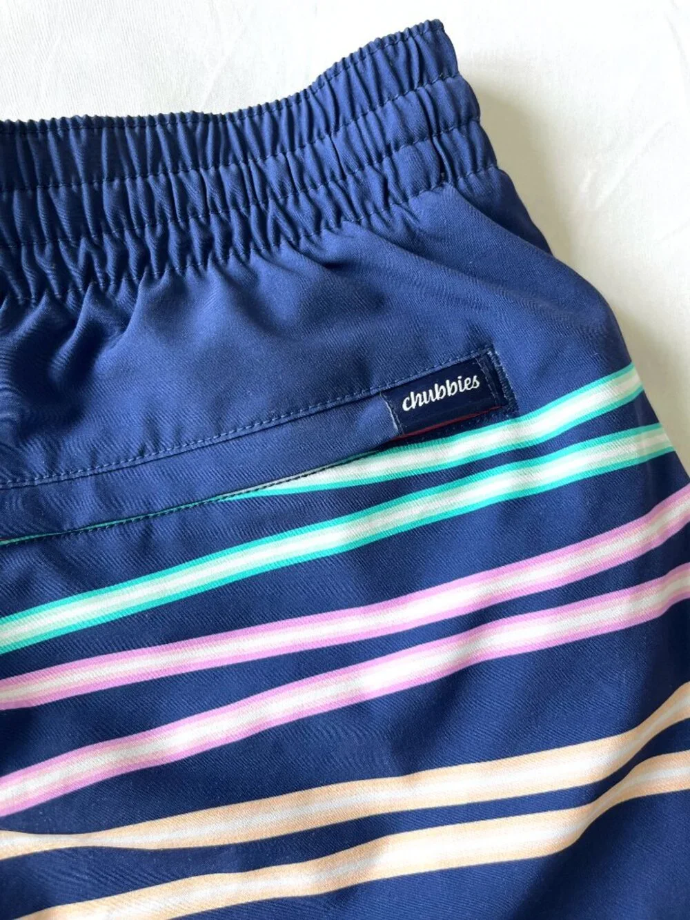 Chubbies Retro Nautical Striped Board Shorts Swim Trunks - 5.5